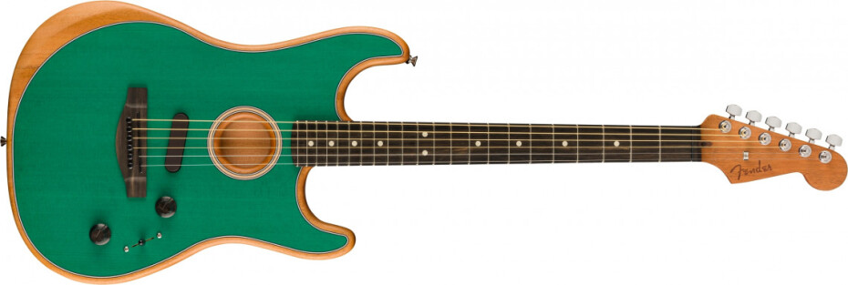 Fender American Acoustasonic Stratocaster - Aqua Teal Limited Edition - main (0)