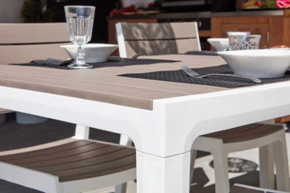 Keter Zahradní stůl Keter Harmony bílý / cappuccino KT-610227 - main (2)