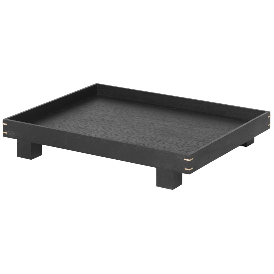 Servírovací podnos BON 36 x 28 cm, černá, dřevo, ferm LIVING - main (0)