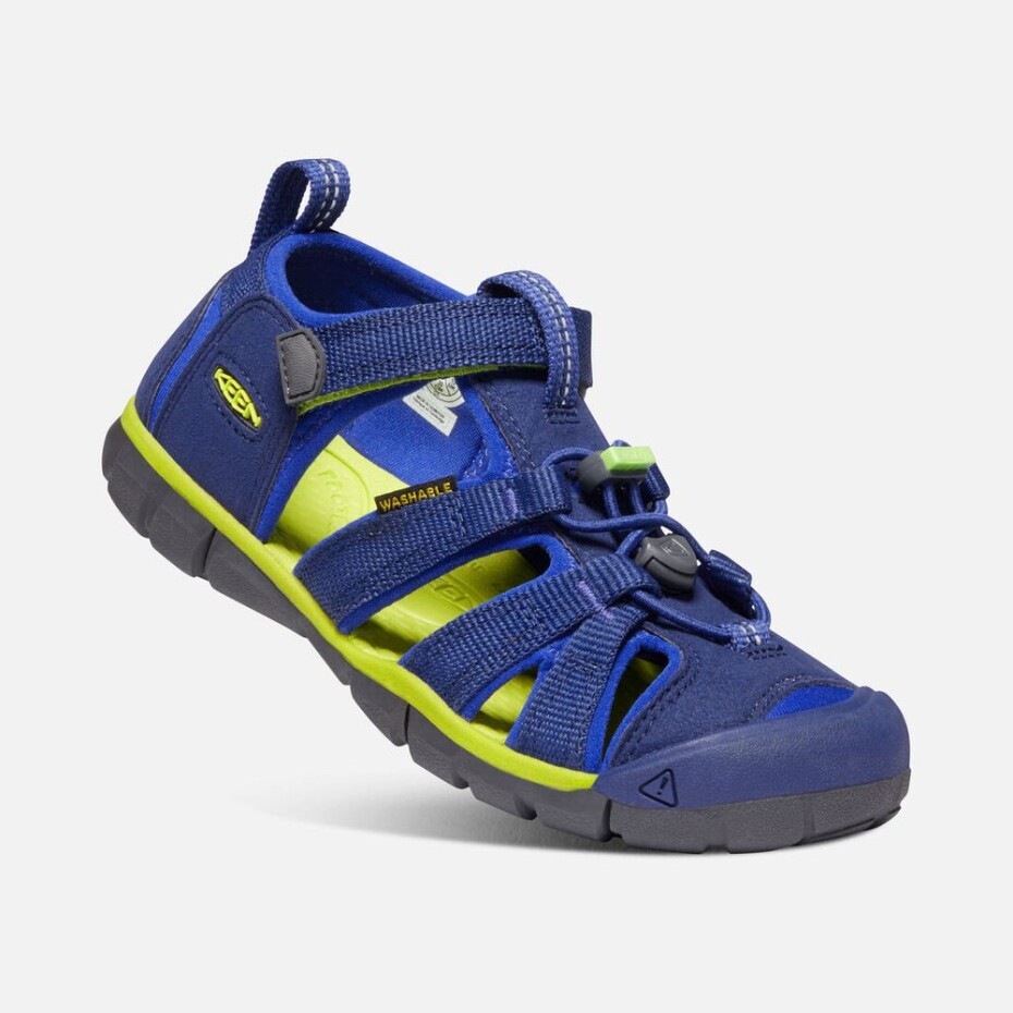 Dětské sandály SEACAMP II CNX, BLUE DEPTHS/CHARTREUSE, keen, 1022993/1022978/1022939, modrá - 27/28 - main (0)