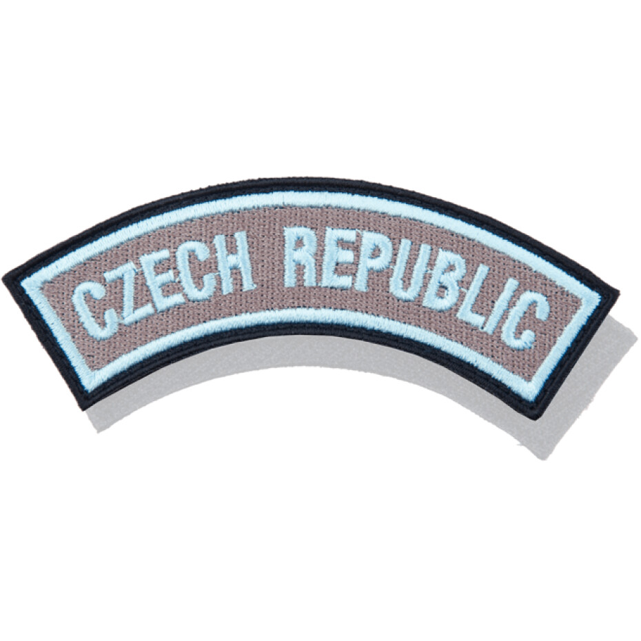 Nášivka: CZECH REPUBLIC - domovenka [celovyšitá] [ssz] béžová | modrá - main (0)