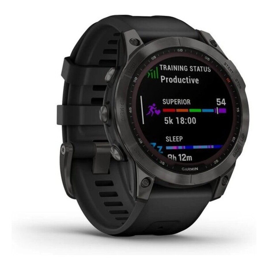 Garmin Fenix 7 Sapphire Solar Edition Grey DLC Titanium / Black Band - main (2)