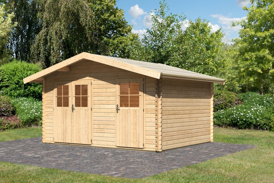 Dřevěný domek KARIBU LAGOR 1 (44982) natur LG1782 - main (2)