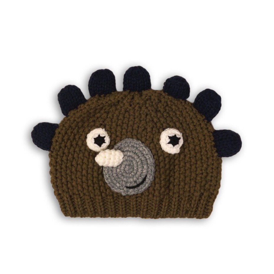 Čepice zimní chlapecká, Minoti, WHEELIE 13, khaki - 68/80 | 6-12m - main (0)