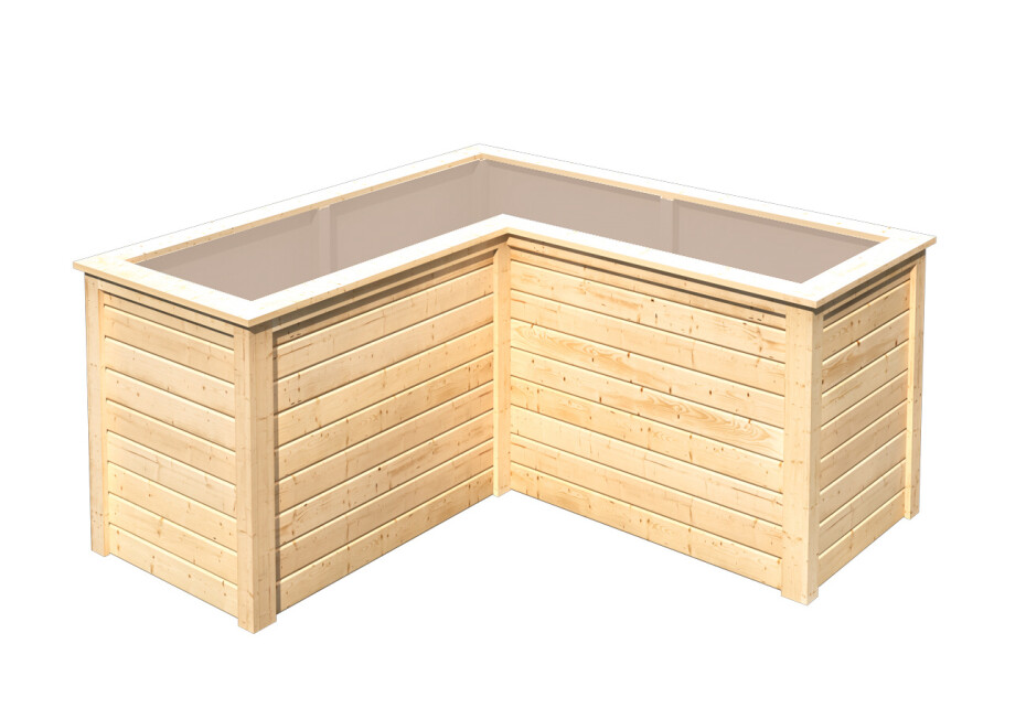 Vyvýšený záhon KARIBU HOCHBEET 190 L-FORM (23620) natur LG3159 - main (0)