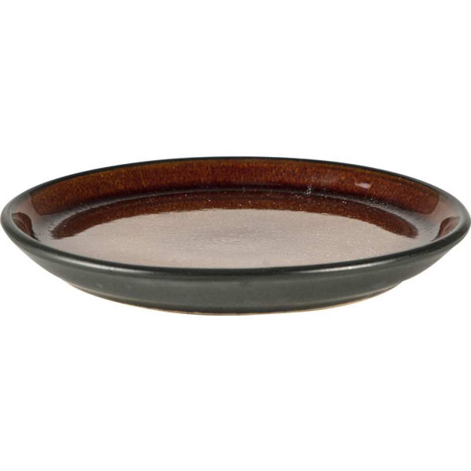Servírovací talíř 17 cm, černá / jantarová, Bitz - main (1)
