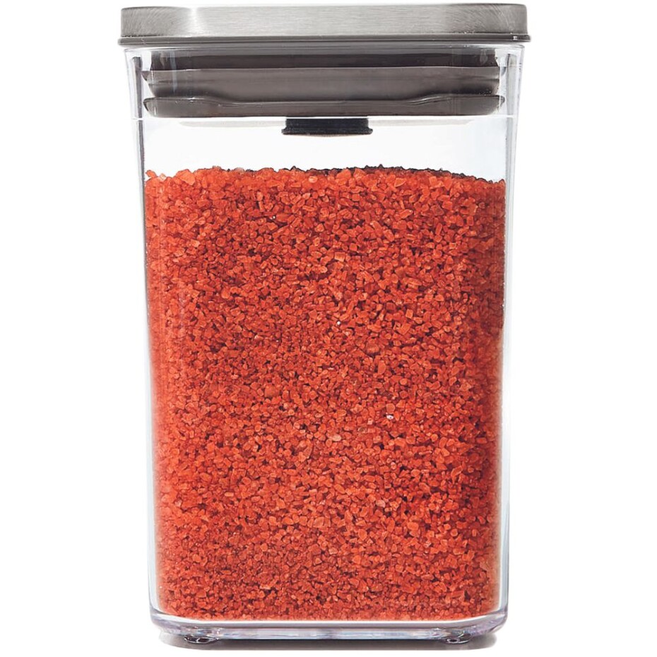 Dóza na potraviny POP STEEL 1,0 l, malý čtverec, plast, OXO - main (1)