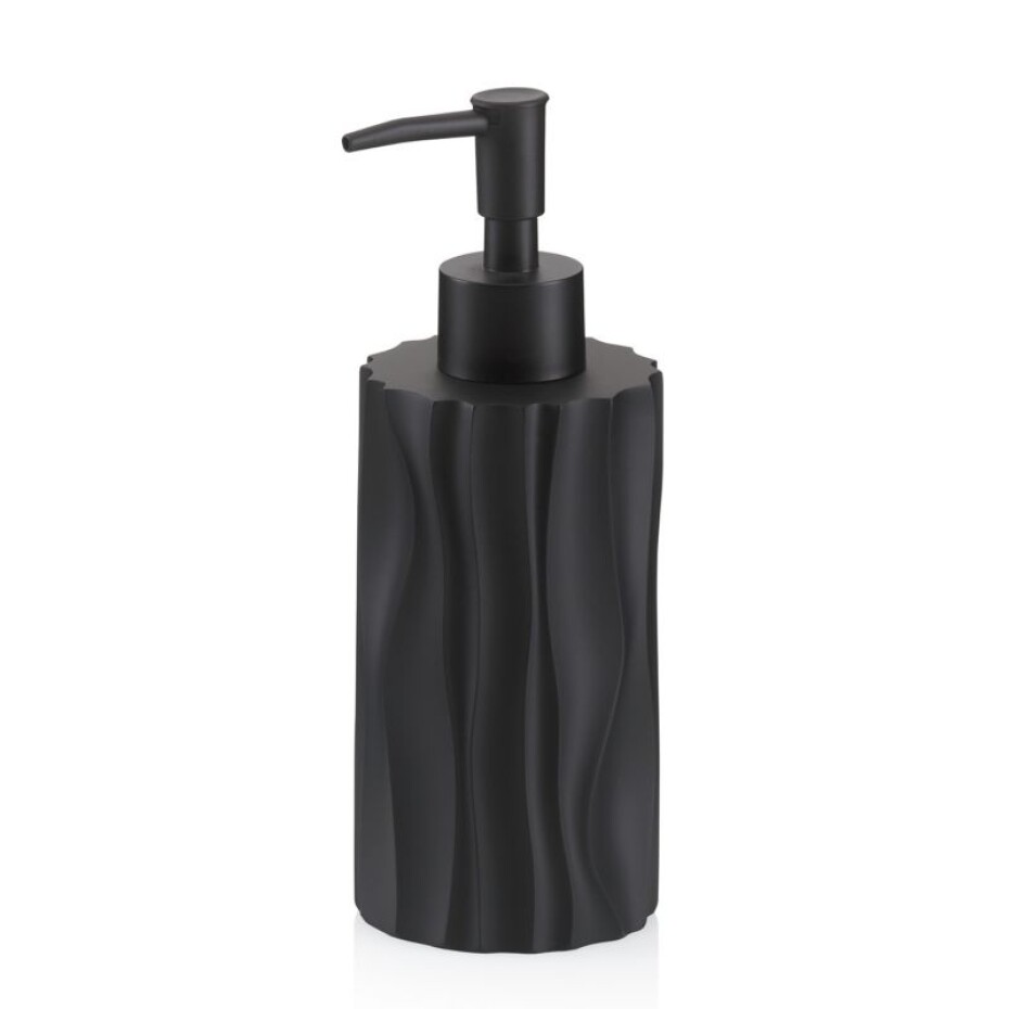 KELA Dávkovač mýdla Merida polyresin černý 19,0cm 7,0cm 200,0ml KL-23766 - main (0)