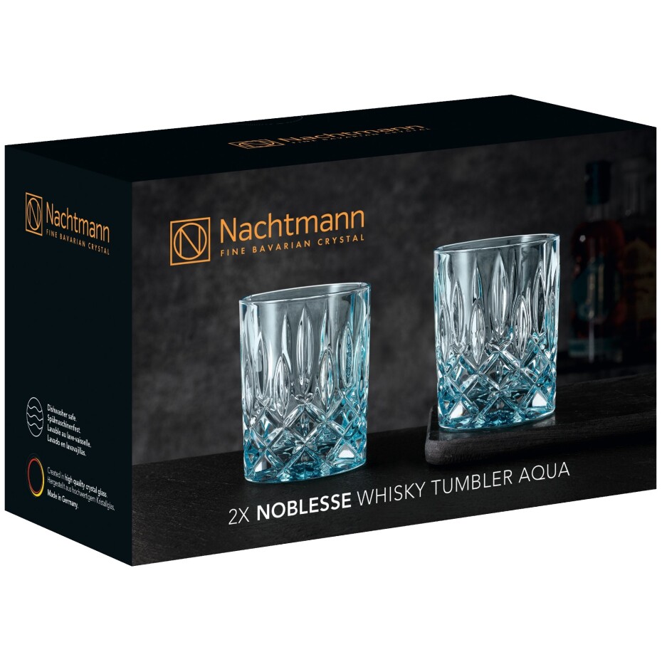 Sklenice na whisky NOBLESSE COLORS 295 ml, sada 2 ks, světle modrá, Nachtmann - main (2)