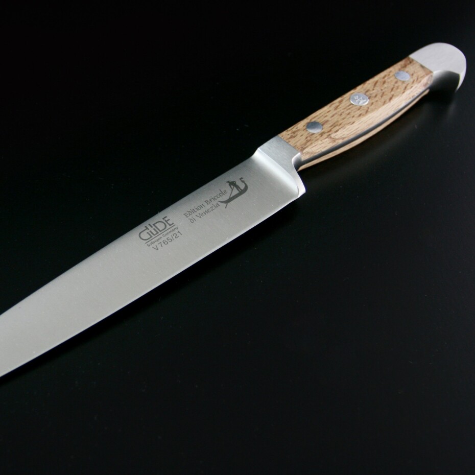 Nůž na šunku ALPHA BRICOLE DI VENEZIA 21 cm, hnědá, Güde Solingen - main (1)