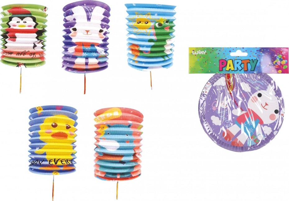 Lampion válec 16 cm Zvířátka - main (0)