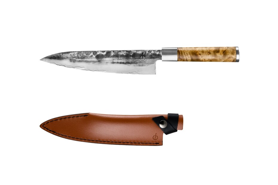 Kuchařský nůž VG10  20,5 cm, s koženým pouzdrem, Forged - main (1)