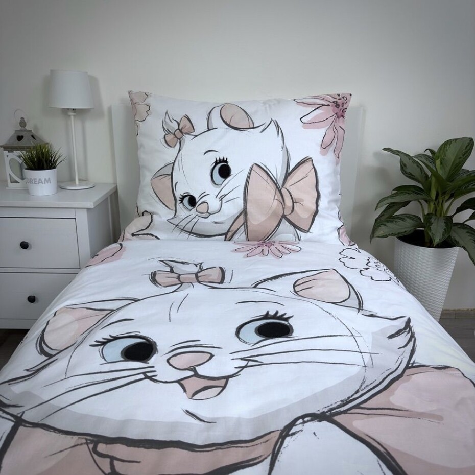 Jerry Fabrics s. r. o. Bavlněné povlečení 140x200 + 70x90 cm - Marie Cat "Flowers 03" - main (2)