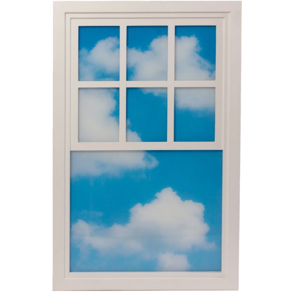 Nástěnné dekorační světlo WINDOW #1 90 x 57 cm, bílá, dřevo / akryl, Seletti - main (0)