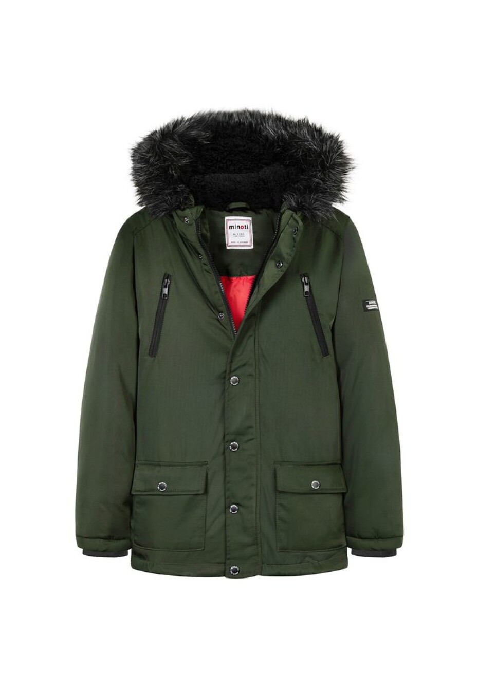 Kabát chlapecký Parka, Minoti, 11COAT 21, khaki - 98/104 | 3/4let - main (0)