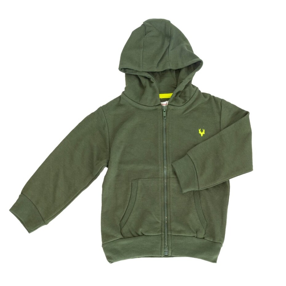 Mikina chlapecká s kapucí celopropínací, Minoti, 9ZIPEMB 4, khaki - 146/152 | 11/12let - main (0)