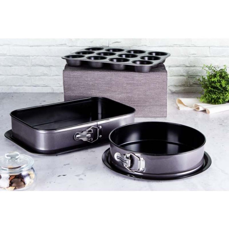BERLINGERHAUS Formy na pečení s titanovým povrchem sada 3 ks Carbon PRO Line BH-7637 - main (3)