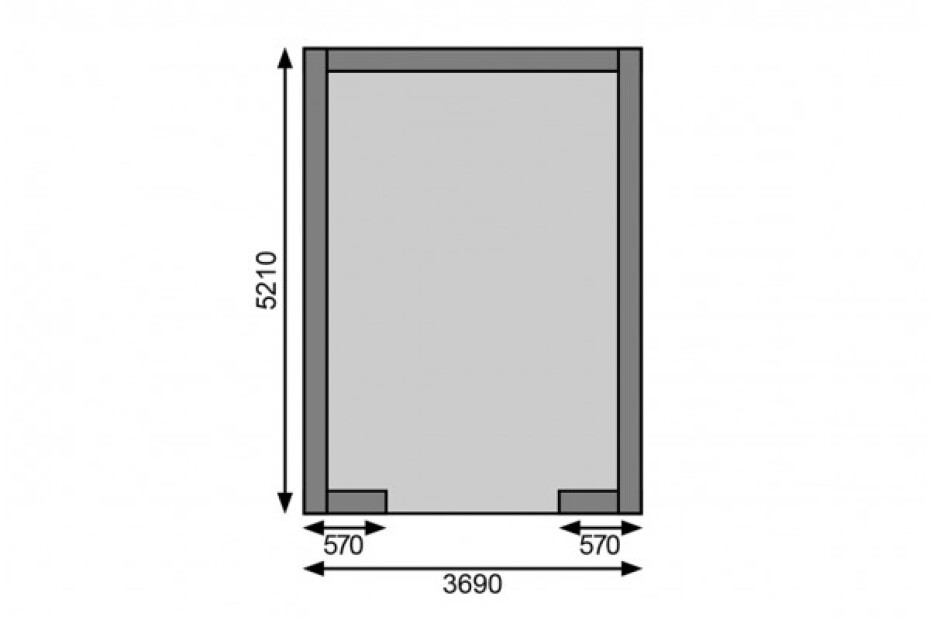 Dřevěná garáž KARIBU 43545 40 mm natur LG1887 - main (4)