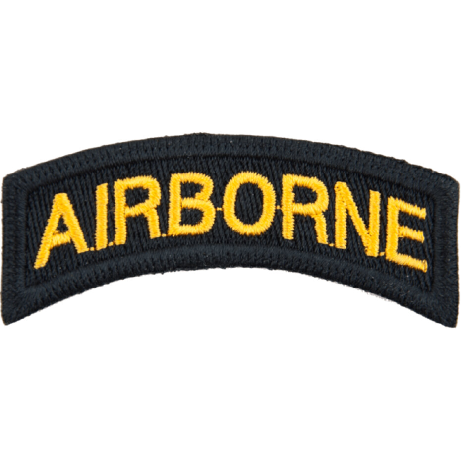 Nášivka: AIRBORNE - oblouček černá | žlutá - main (0)