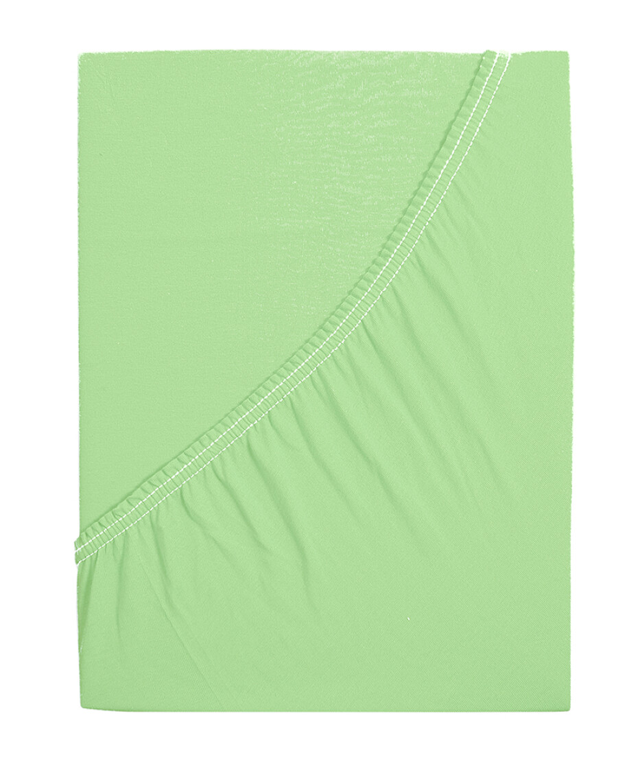 B.E.S. - Petrovice, s.r.o. Prostěradlo Jersey bavlna IDEAL - Světlá zelená Rozměr: 160 x 200 - main (1)