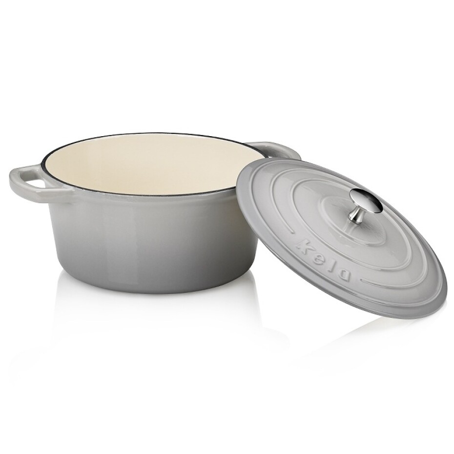 KELA Pekáč litinový s poklicí CALIDO 24 cm šedá KL-12606 - main (1)