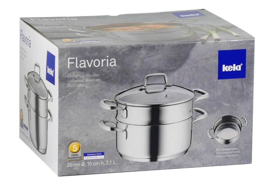 KELA Hrnec napařovací s poklicí nerez 18/10 FLAVORIA 20 cm sada 3 ks KL-10190 - main (4)