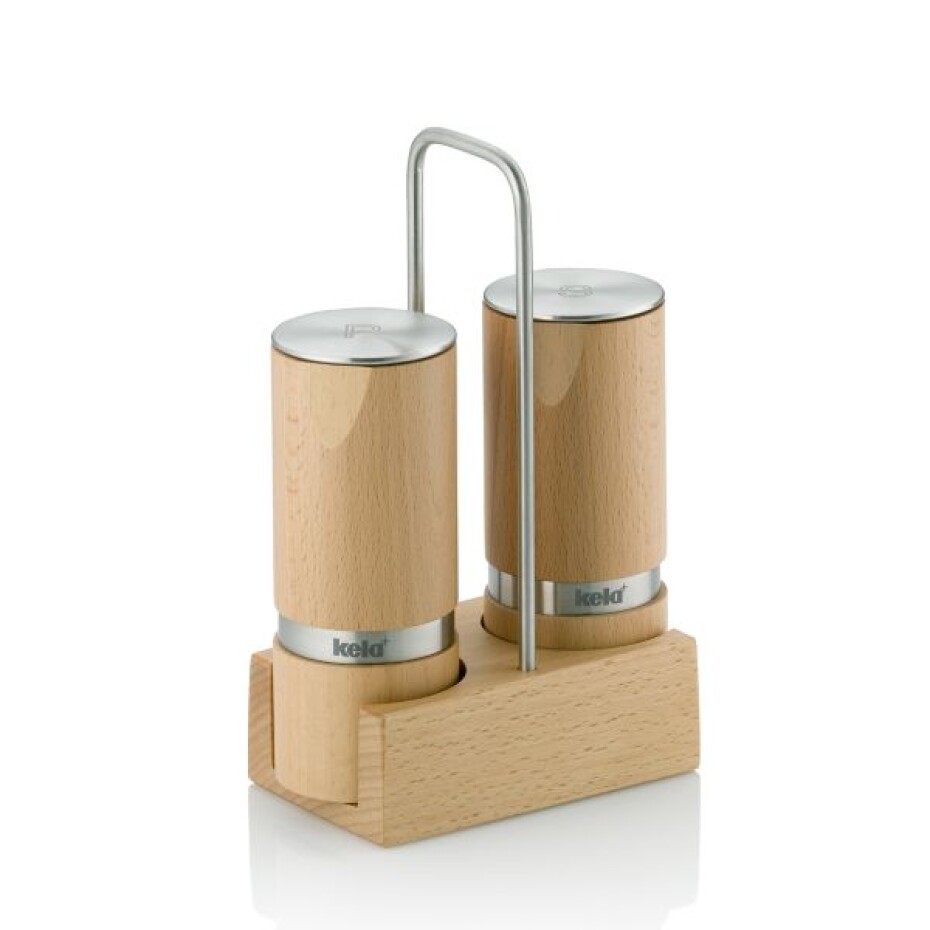 KELA Dochucovací sada na pepř a sůl 3 ks KAURI Buk KL-12193 - main (0)