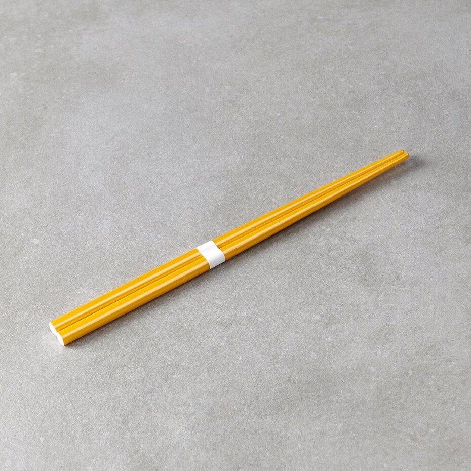Jídelní hůlky 22,5 cm, zlatá / bílá, bambus, MIJ - main (1)