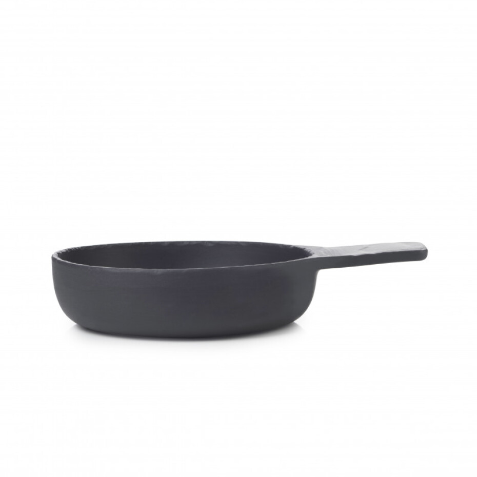 Jídelní miska BASALT 13 cm, s rukojetí, černá, REVOL - main (1)