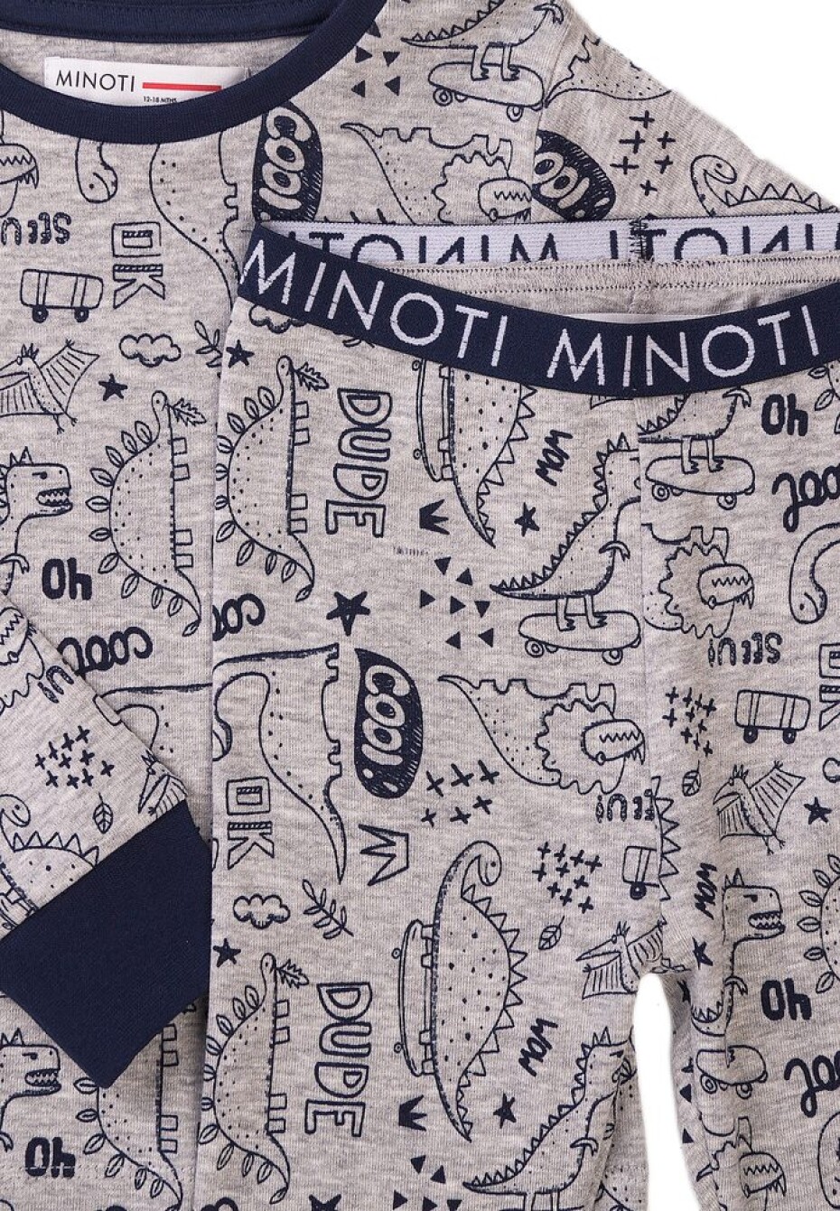 Pyžamo chlapecké, Minoti, TB PYJ 12, šedá - 80/86 | 12-18m - main (2)