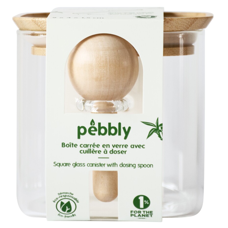 Dóza na kávu PKV-049 800 ml, sklo / bambus, Pebbly - main (3)