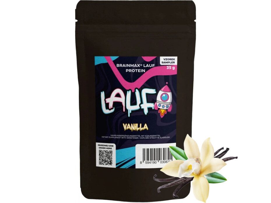 BrainMax LAUF Protein, nativní syrovátkový protein, 35 g, VZOREK Příchuť: Vanilka - main (0)