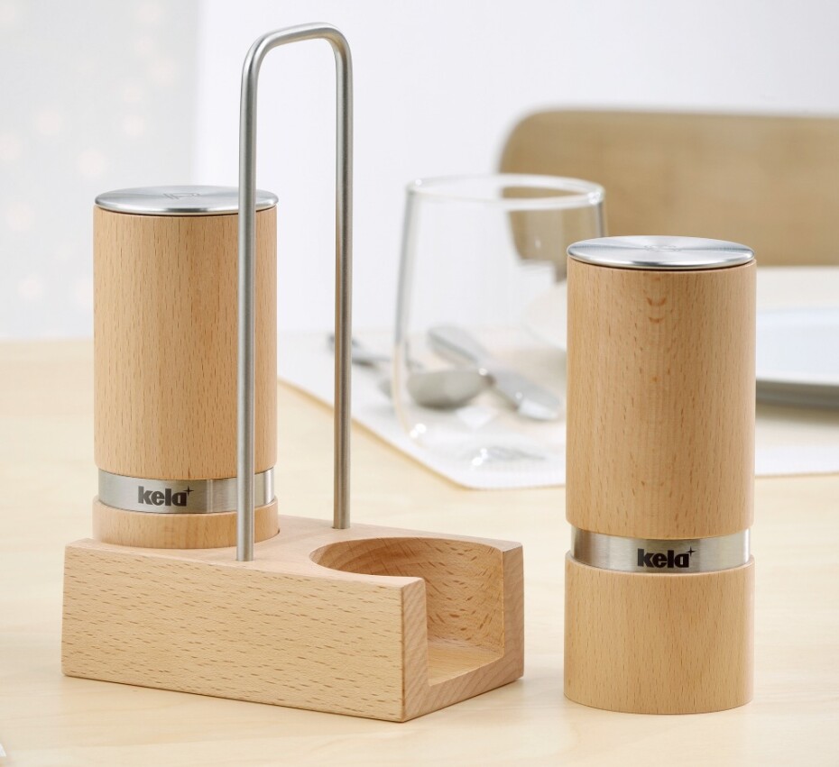 KELA Dochucovací sada na pepř a sůl 3 ks KAURI Buk KL-12193 - main (3)