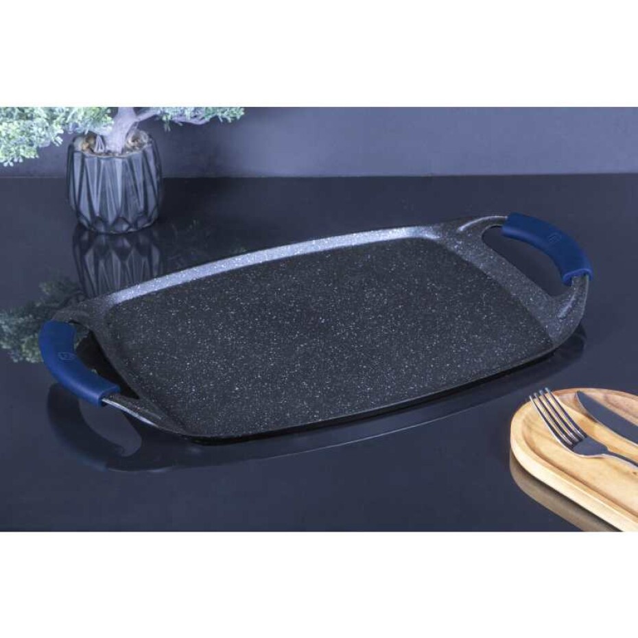 BERLINGERHAUS Grilovací deska s mramorovým povrchem 47 cm Aquamarine Metallic Line BH-6095 - main (3)