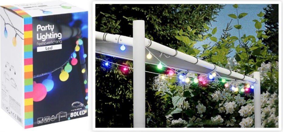 HOMESTYLING Světelný řetěz venkovní LED PARTY barevná 80 LED KO-AX8779200 - main (0)