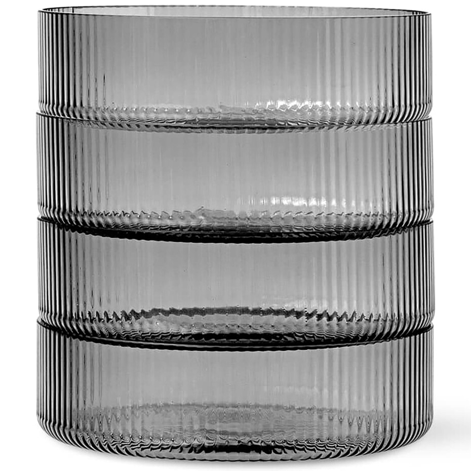 Jídelní mísa RIPPLE 12 cm, sada 4 ks, šedá, ferm LIVING - main (3)