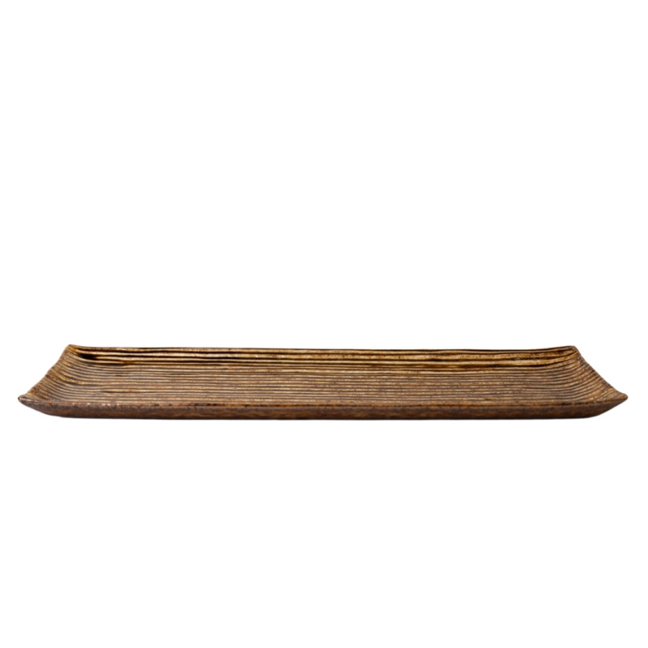 Servírovací talíř CONTOUR 33 x 10,5 cm, jantarová, keramika, MIJ - main (1)