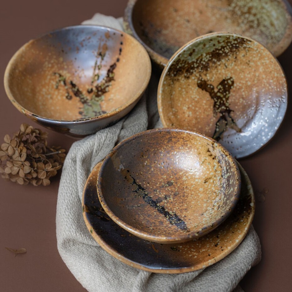 Podšálek WABI SABI 13 cm, hnědá, keramika, MIJ - main (1)