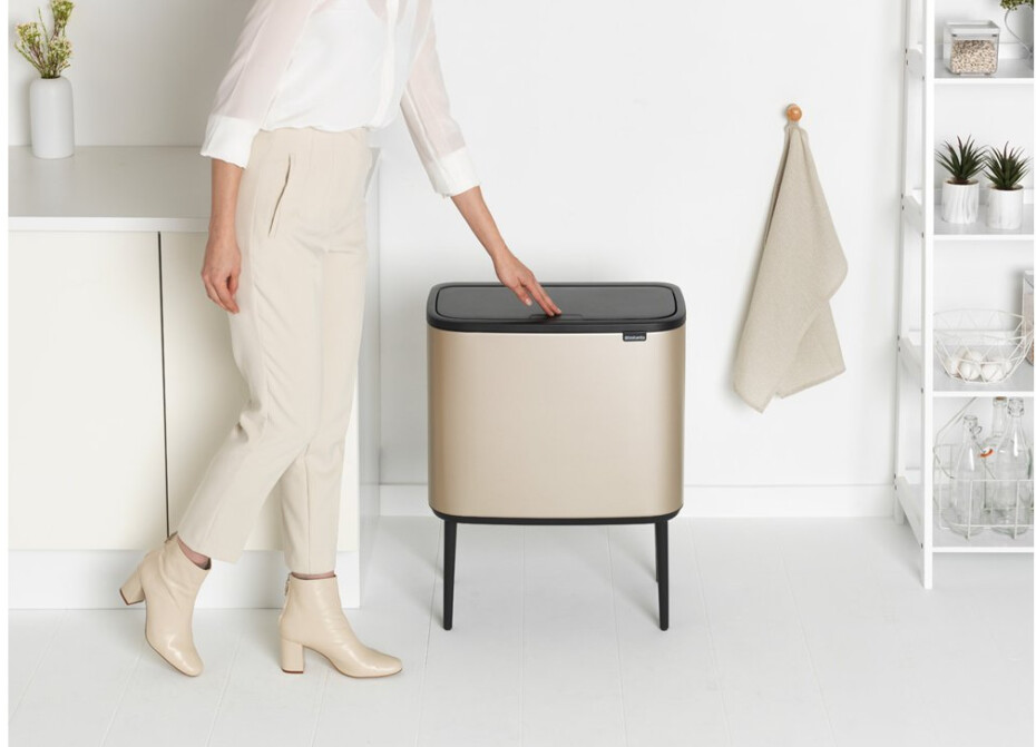 Dotykový odpadkový koš BO TOUCH BIN 11 + 23 l, champagne, Brabantia - main (5)