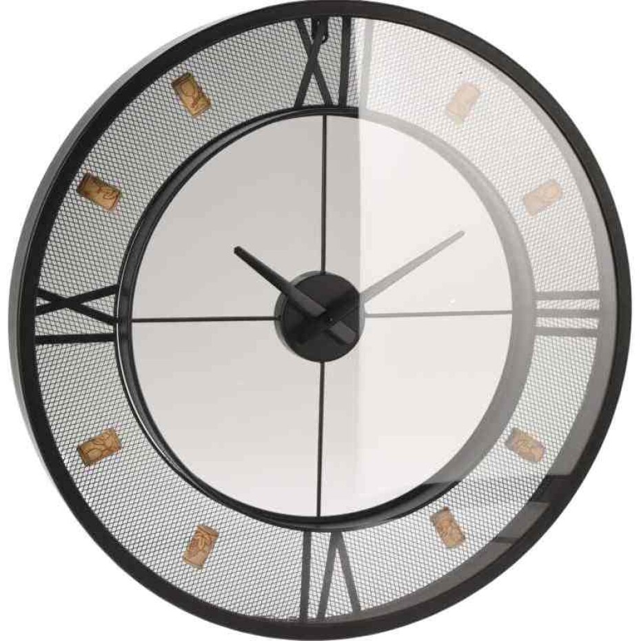 SEGNALE Nástěnné hodiny kovové černá 57 cm KO-HZ1303700 - main (0)