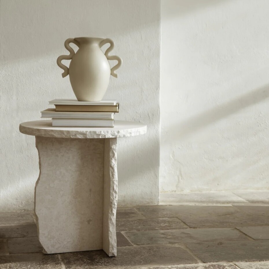 Váza VERSO 27,5 cm, krémová, kamenina, ferm LIVING - main (1)