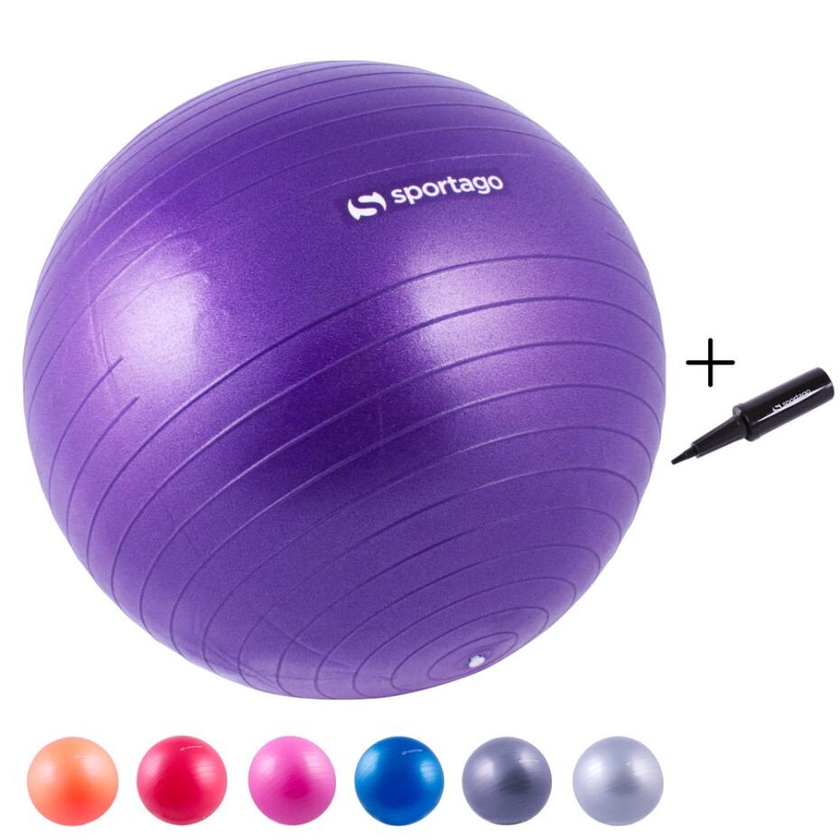 Gymnastický míč Sportago Anti-Burst 85 cm, včetně pumpičky - kávová - main (1)
