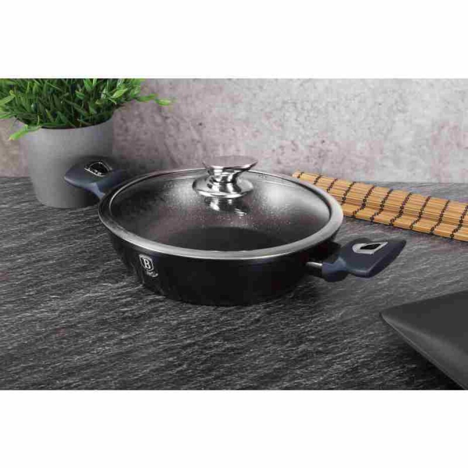 BERLINGERHAUS Pekáč s mramorovým povrchem a poklicí 24 Aquamarine Metallic Line BH-6165 - main (2)
