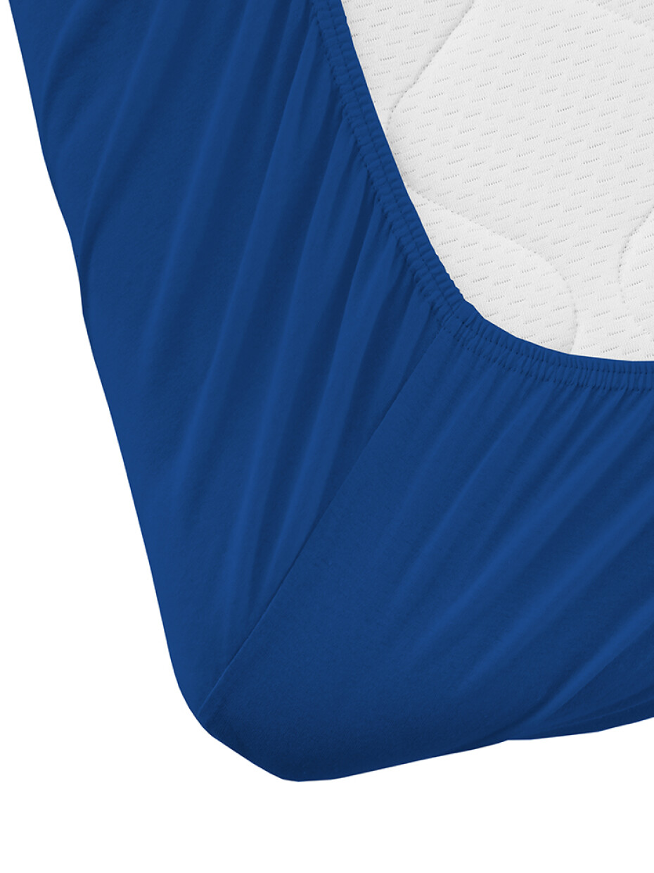 B.E.S. - Petrovice, s.r.o. Prostěradlo Jersey bavlna IDEAL - Královská modř Rozměr: 160 x 200 - main (3)