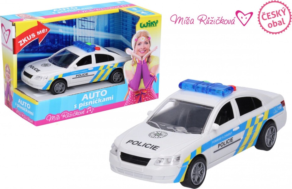 Auto policejní s efekty 15,5 cm - Míša Růžičková - mluví česky, český obal - main (0)