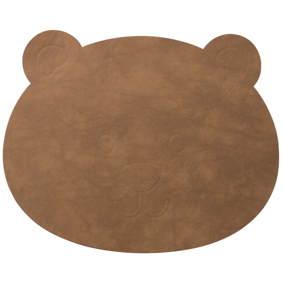Dětské prostírání BEAR NUPO 38 x 30 cm, přírodní, kůže, LIND DNA - main (0)