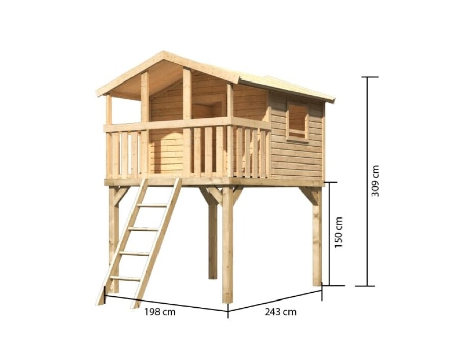 Dětské hřiště KARIBU BENJAMIN 91202 natur LG2409 - main (1)