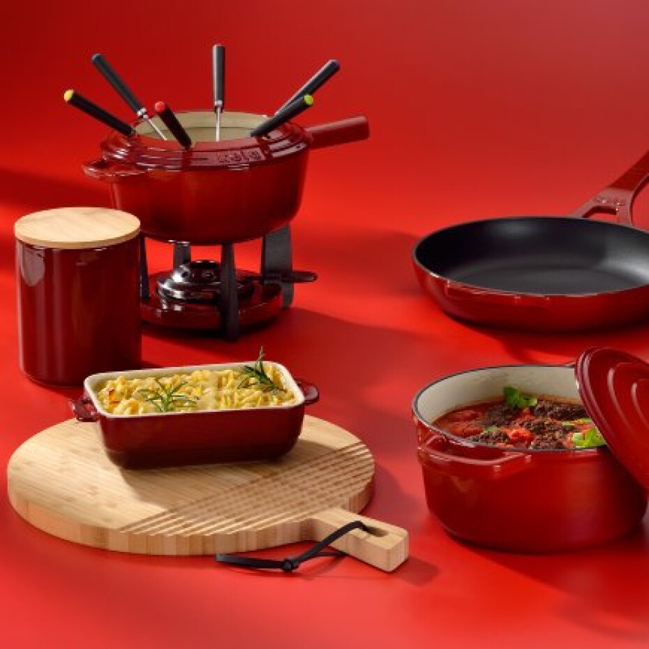 KELA Fondue sada litinová CALIDO 1,8 l červená KL-16620 - main (6)