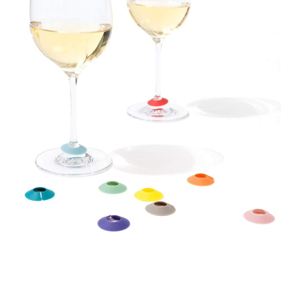 Rozlišovače na sklenice RAINBOW, sada 9 ks, L'Atelier du Vin - main (3)