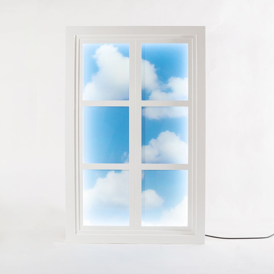 Nástěnné dekorační světlo WINDOW #3 90 x 57 cm, bílá, dřevo / akryl, Seletti - main (2)